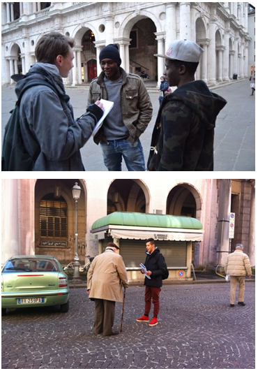 interviste in centro città
